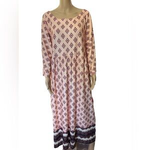 NEW Suzanne Betro Plus Size Dolman Southwestern Western Tribal Empire Maxi Dress